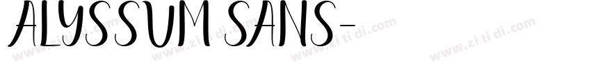 Alyssum Sans字体转换